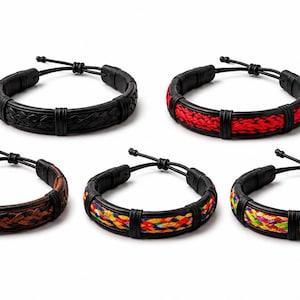 Handmade Braided Leather Bracelet | Colombian Artisan Style, Adjustable Fit