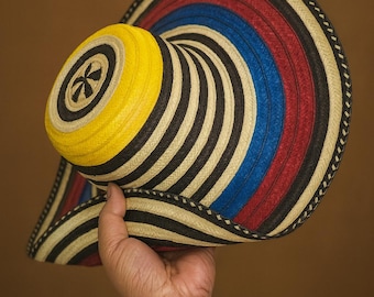 Straw Hat Colombia Handmade Boho Hat Wide Brim Beach Hat  display picture 1