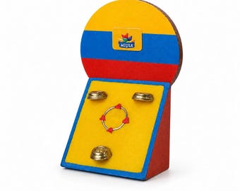 Mini Colombian Tejo Game – Handmade Folk Art Desk Decor