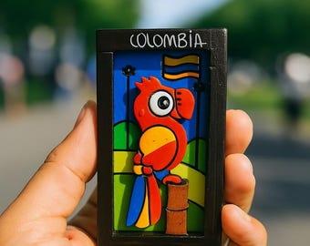 Handmade 3D Colombian Fridge Magnet – Folk Art Kitchen Decor