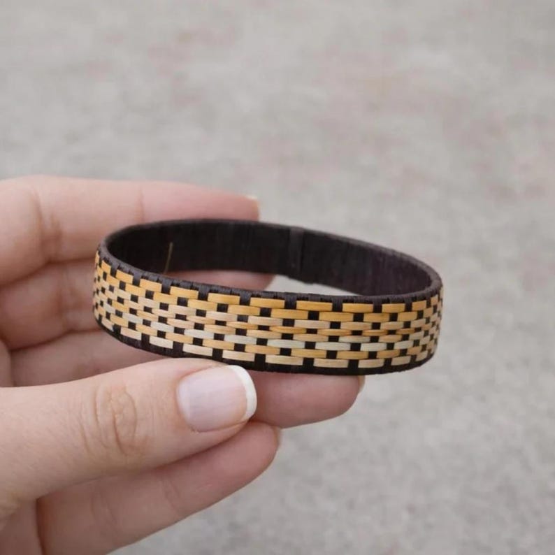 Handmade Colombian Caña Flecha Bracelet | Vueltiao Fiber Artisan Jewelry Gift