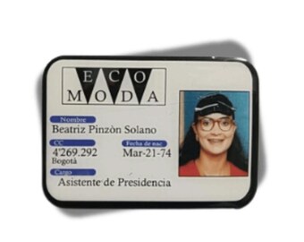 Handmade Betty la Fea ID Magnet | Colombian Telenovela Collectible | EcoModa Badge