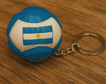 Ręcznie robiony brelok z motywem Argentyny | Pamiątka piłkarska z 2026 roku