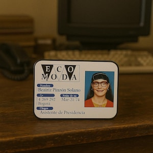 Calamita da frigo Betty la Fea – Design iconico della carta d'identità – Ricordo della serie televisiva colombiana – Imán de Betty la Fea – Diseño Icónico de Carnet