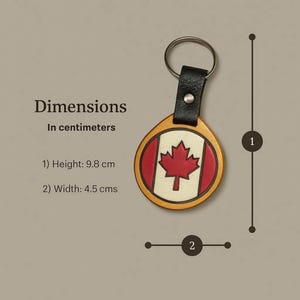 Handmade Leather "Oh Canada" Keychain – Proudly Canadian
