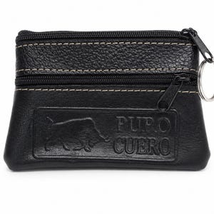 Handmade Colombian Leather Coin Pouch | Rustic Artisan Keychain Wallet