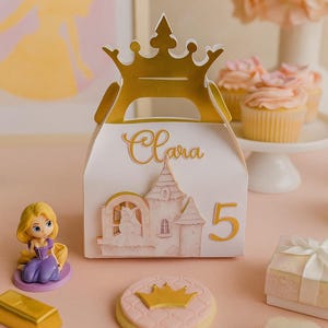 Personalized Princess Favor Box: Custom Birthday Party Decoration