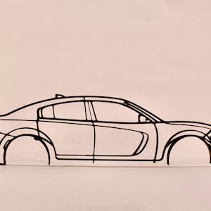 Dodge Charger / Hellcat SRT -  Silhouette Wall Art - Desk Accessory