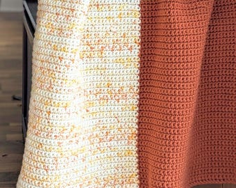 Four Square Single Crochet Baby Blanket Pattern | DIGITAL PDF DOWNLOAD | your first colorwork baby blanket, neutral baby blanket, beginner