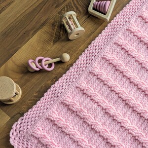 Crossed Towers Cable Crochet Baby Blanket Pattern | DIGITAL PDF ...