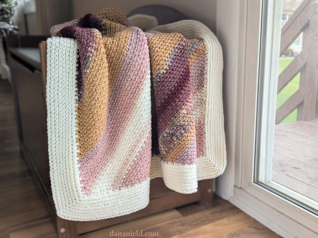 C2C Moss Stitch Crochet Baby Blanket Pattern | DIGITAL PDF DOWNLOAD ...