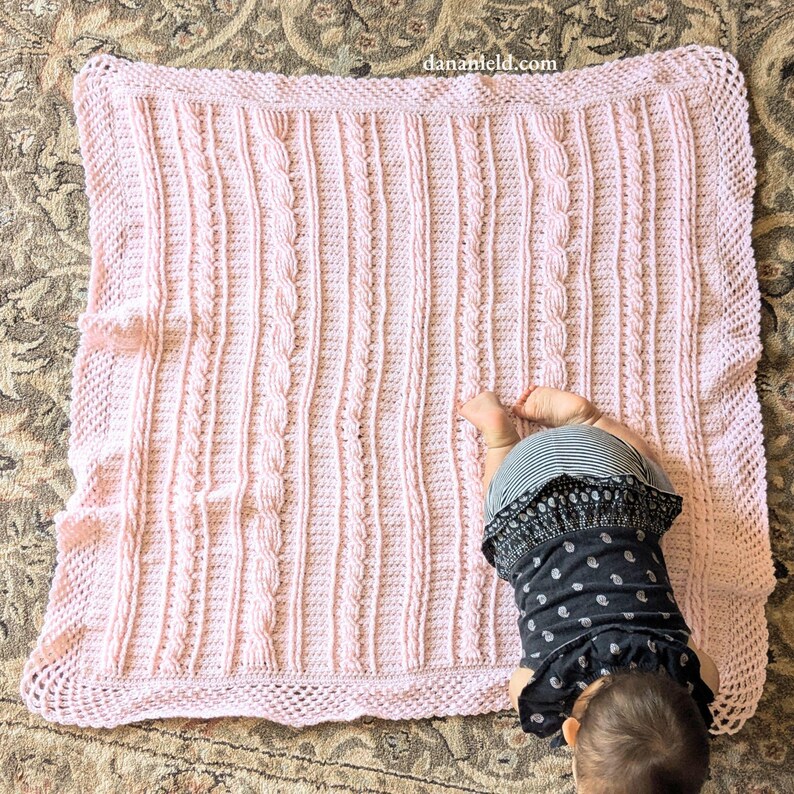 Heirloom Cable Sampler Crochet Baby Blanket Pattern| DIGITAL PDF ...