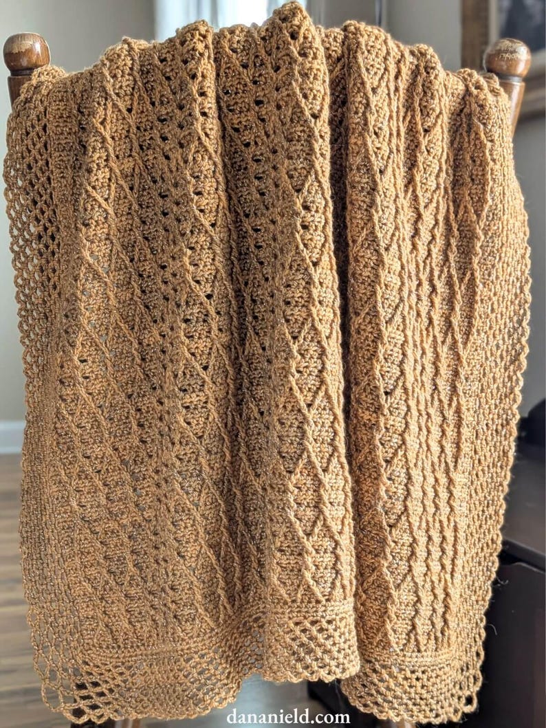 Golden Trellis Crochet Baby Blanket Pattern | DIGITAL PDF DOWNLOAD ...