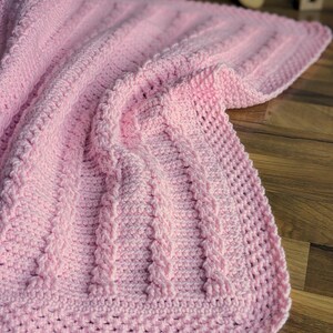 Crossed Towers Cable Crochet Baby Blanket Pattern | DIGITAL PDF ...