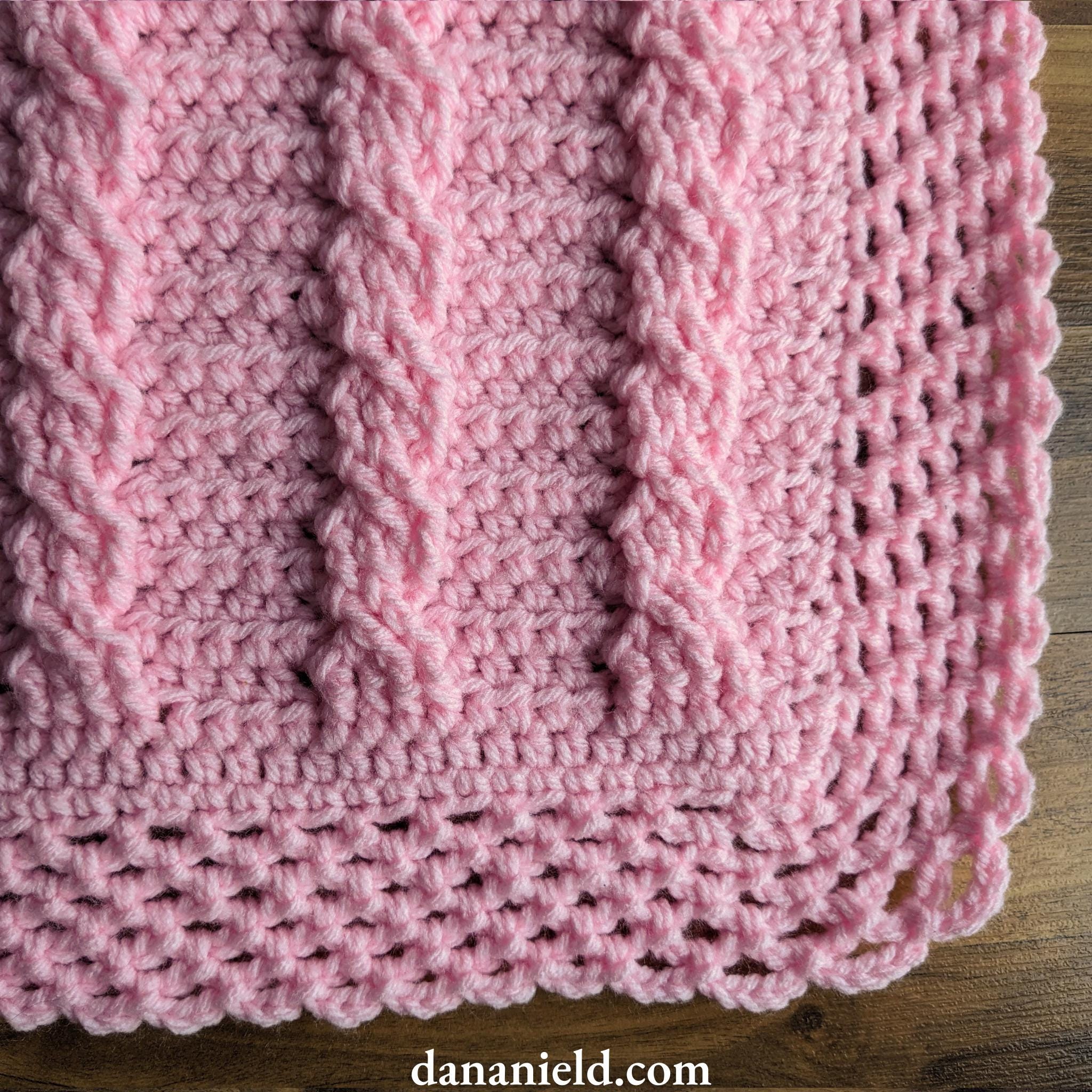 Crossed Towers Cable Crochet Baby Blanket Pattern | DIGITAL PDF ...