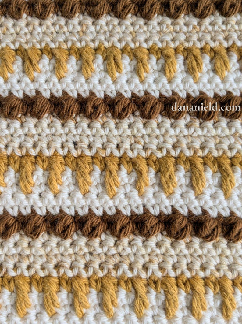 Croquette Pattern Caramel Coffee Crochet Baby Blanket Pattern | DIGITAL PDF DOWNLOAD ...
