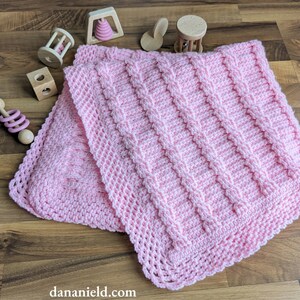 Crossed Towers Cable Crochet Baby Blanket Pattern | DIGITAL PDF ...