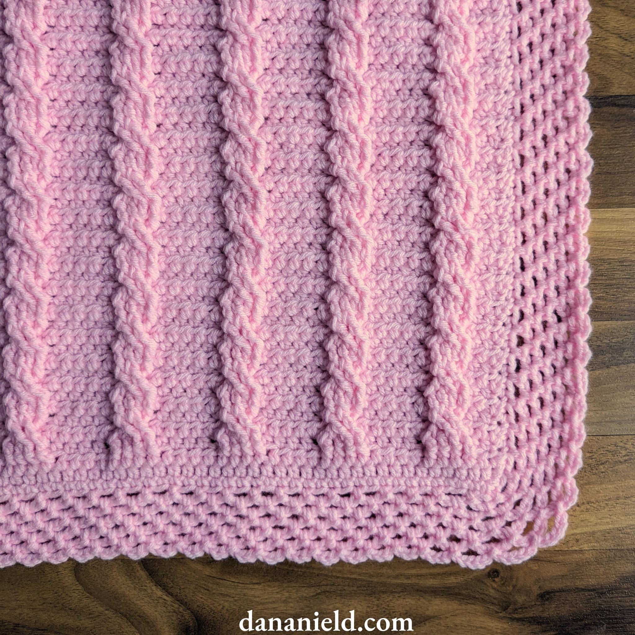 Crossed Towers Cable Crochet Baby Blanket Pattern | DIGITAL PDF ...