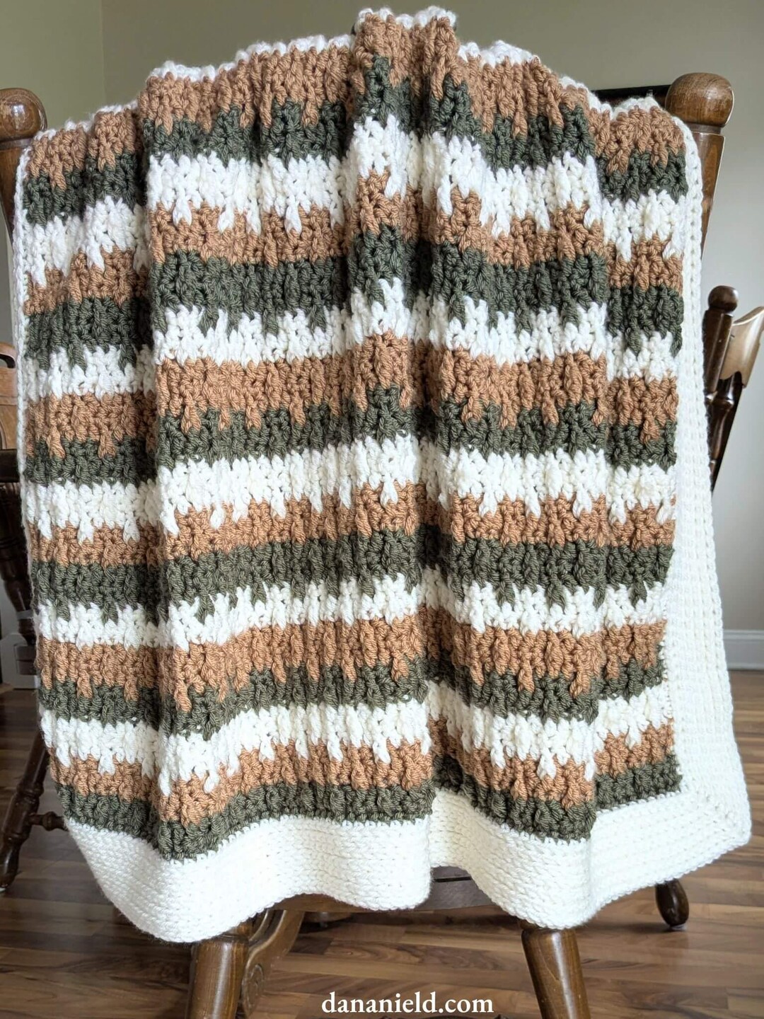 Tricolor Falling Leaves Crochet Baby Blanket Pattern | DIGITAL PDF ...