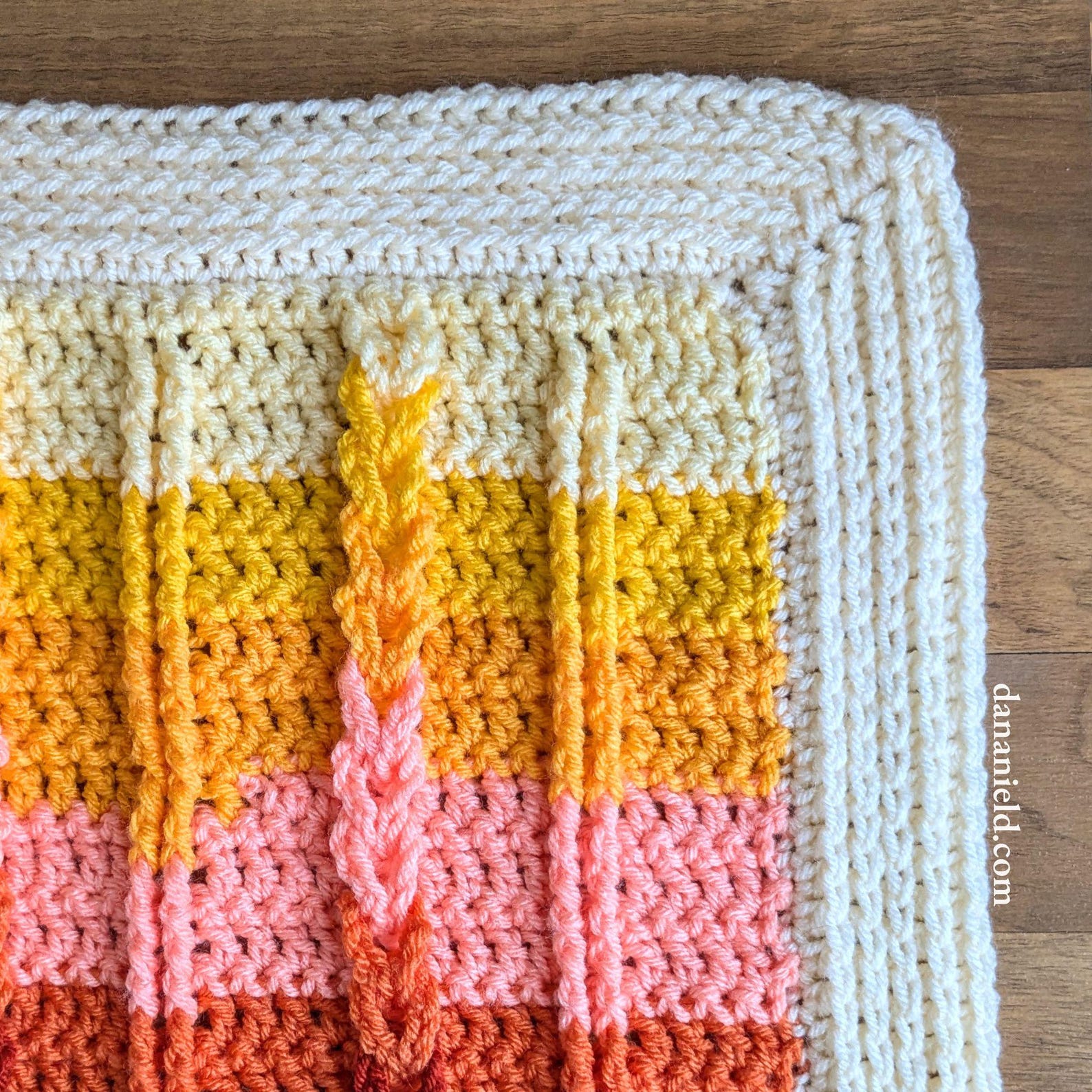 Jacob’s Colorful Cables Crochet Baby Blanket Pattern | DIGITAL PDF ...