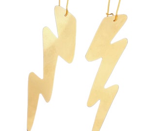 Bronze Lightning Earrings