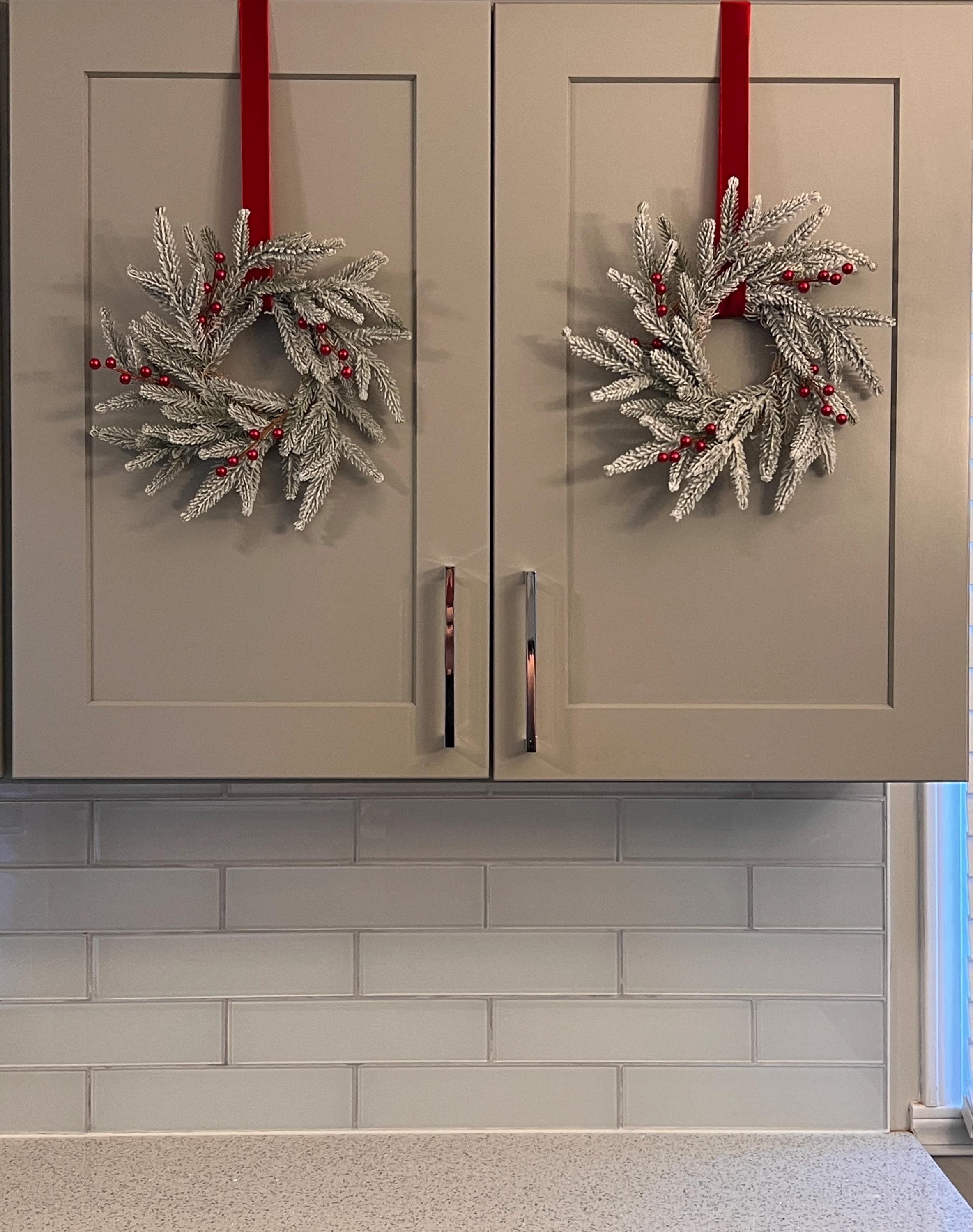 Christmas Cabinet Wreaths - Etsy