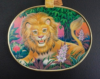 Vintage Lion hanging print - K Chin artwork by Ecstasy Giftware