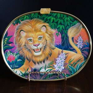 Vintage Lion hanging print K Chin artwork by Ecstasy Giftware image 2