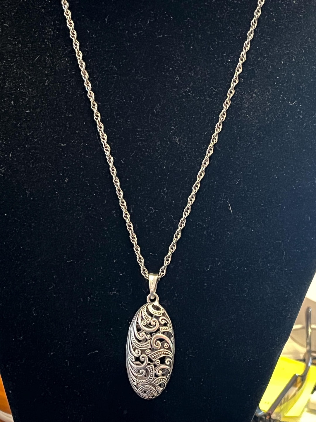 Mexican Rope Chain Mexican 925 Rope Chain and Unmarked Pendant. - Etsy
