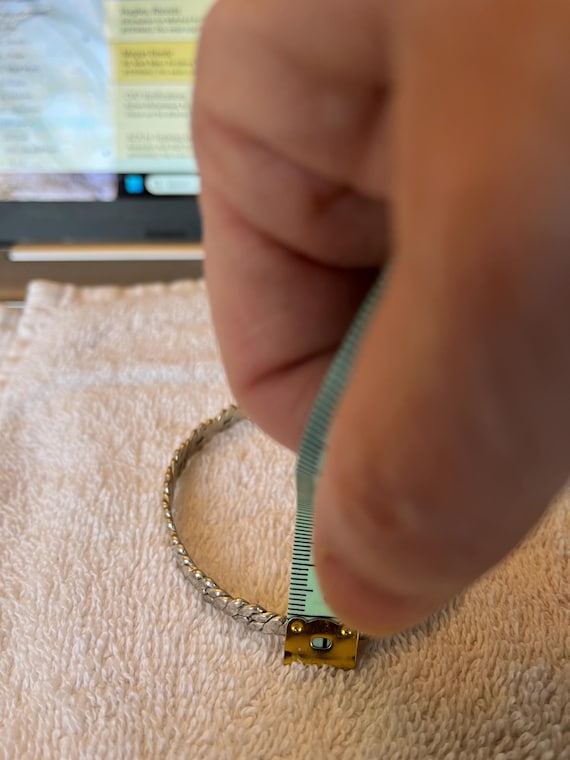 Mexican Silver Bangle - Marked 925 - image 3