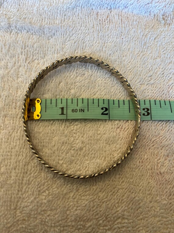 Mexican Silver Bangle - Marked 925 - image 5