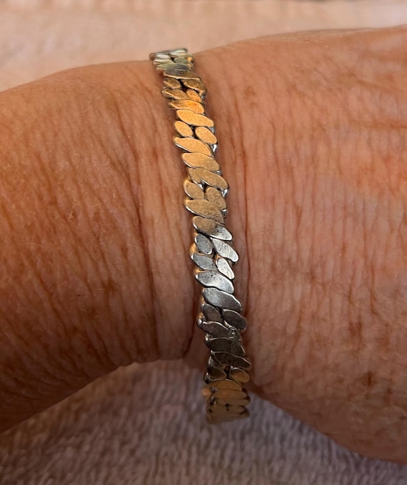 Mexican Silver Bangle - Marked 925 - image 2