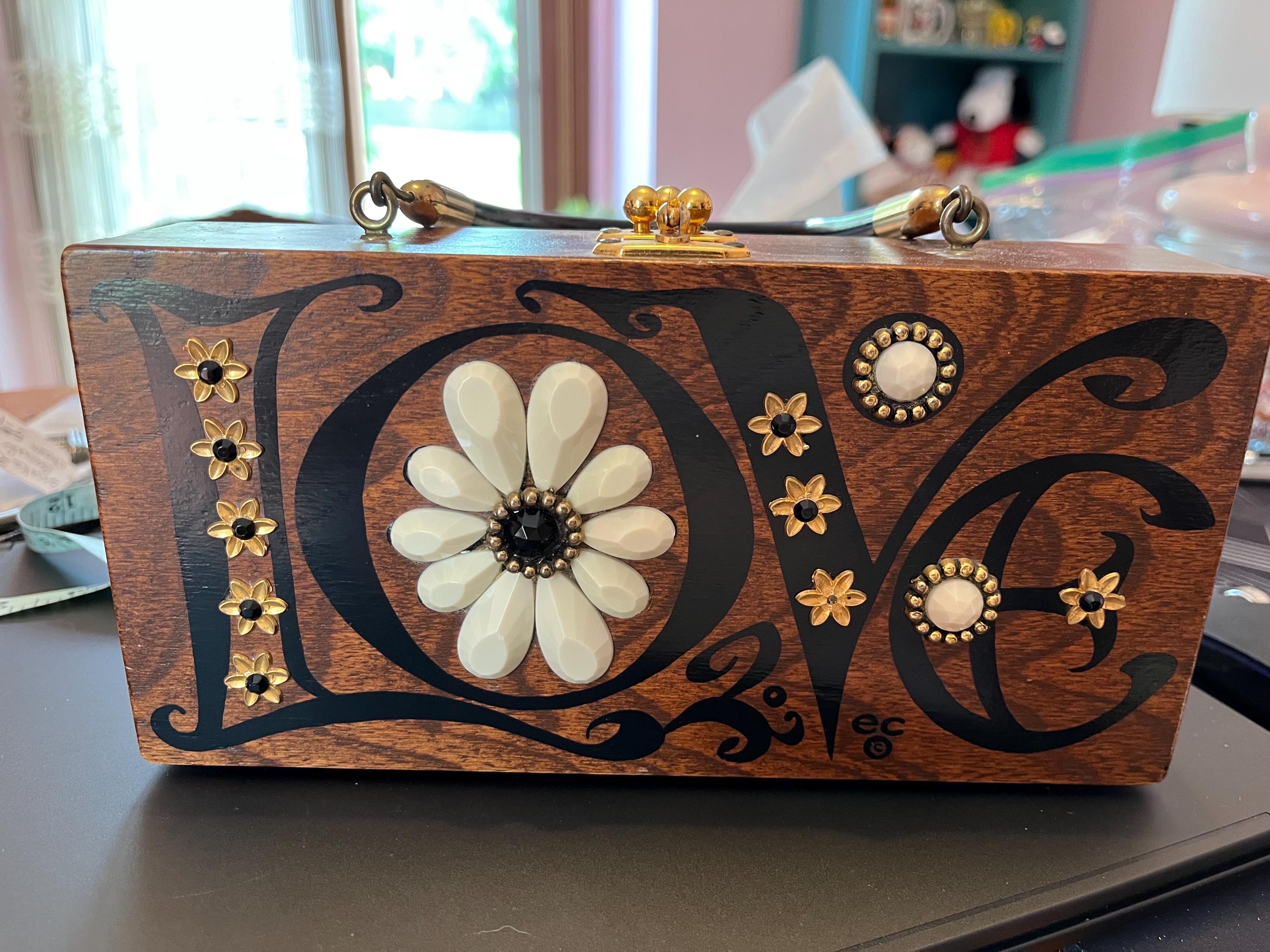 Enid Collins Box Bag Vintage Texas of Wooden - Etsy Wood Original