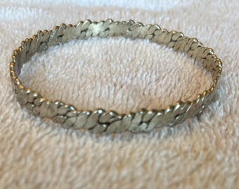 Mexico Sterling Silver .925 13.9mm Circle Turquoise Link Bracelet