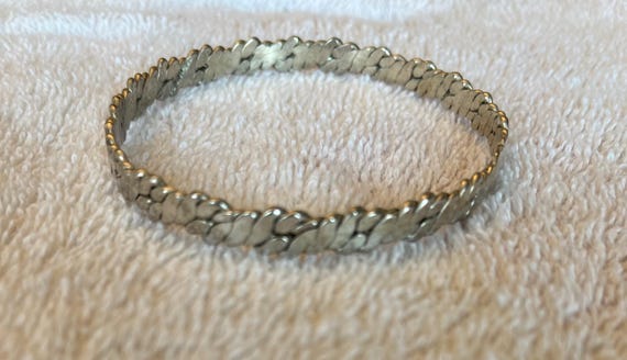 Mexican Silver Bangle - Marked 925 - image 1