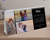 2025 Photo Desk Calendar Template: Editable Canva Design (Digital Download)