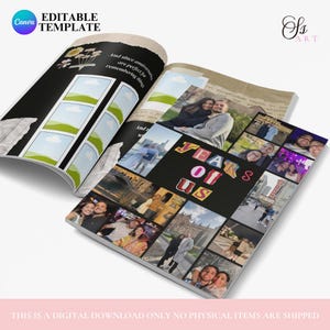 Editable Couple Recap Photo Album Template Canva Design for Aniversary & Memories Instant Digital Download Photo Book