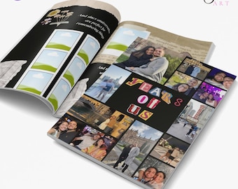 Anniversary Photo Album Template: Editable Canva Design (Digital Download)
