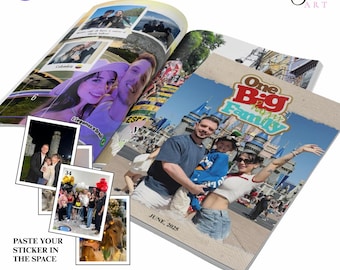 Editable Family Photo Album Template: Panini Style Canva Design (Digital Download)