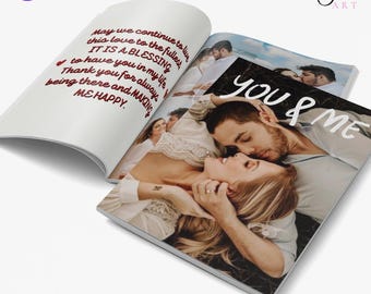 Customizable Couple Photo Album Template: Anniversary Scrapbook (Digital Download)