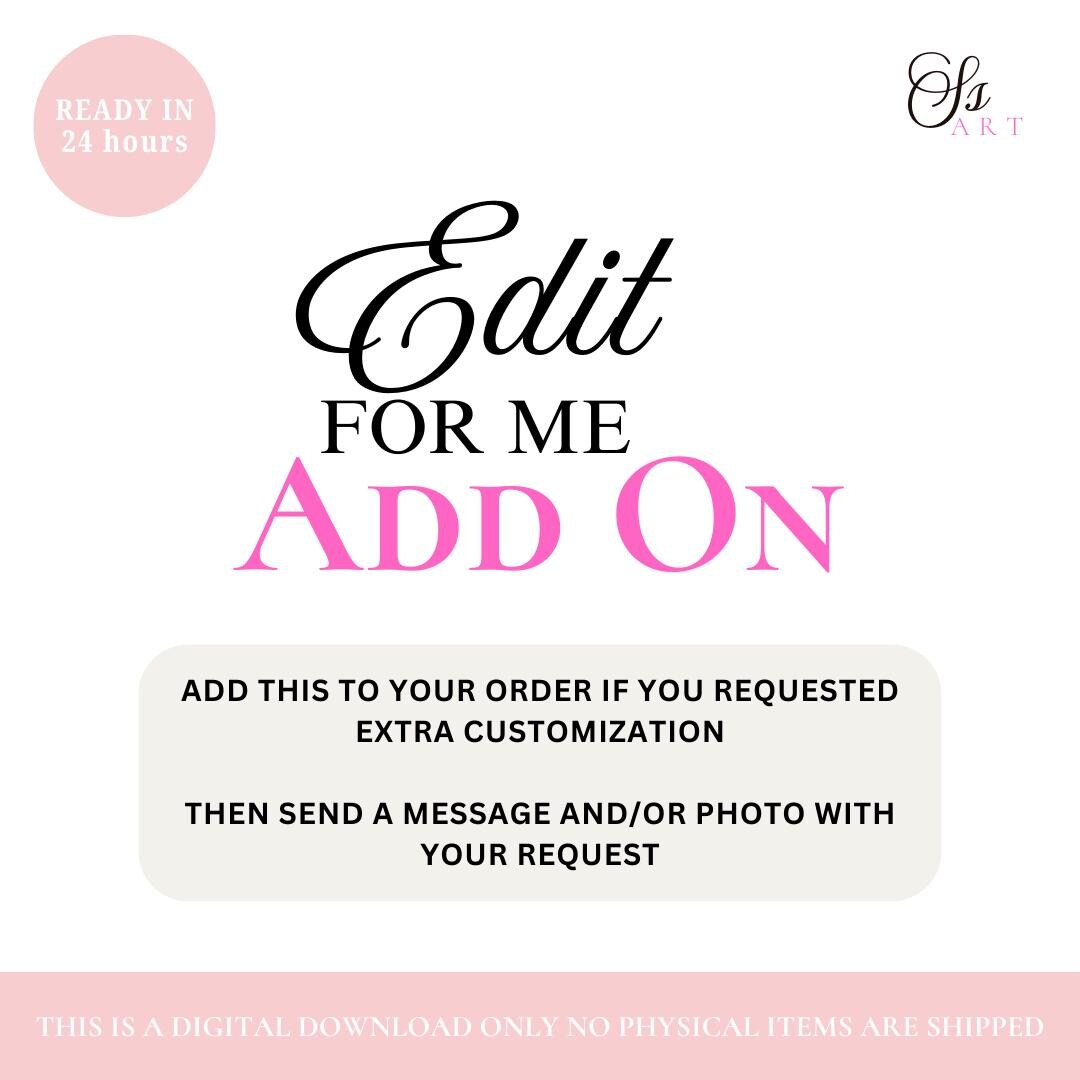 Canva Template Customization Add-on: 1-2 Day Editing Service (digital ...