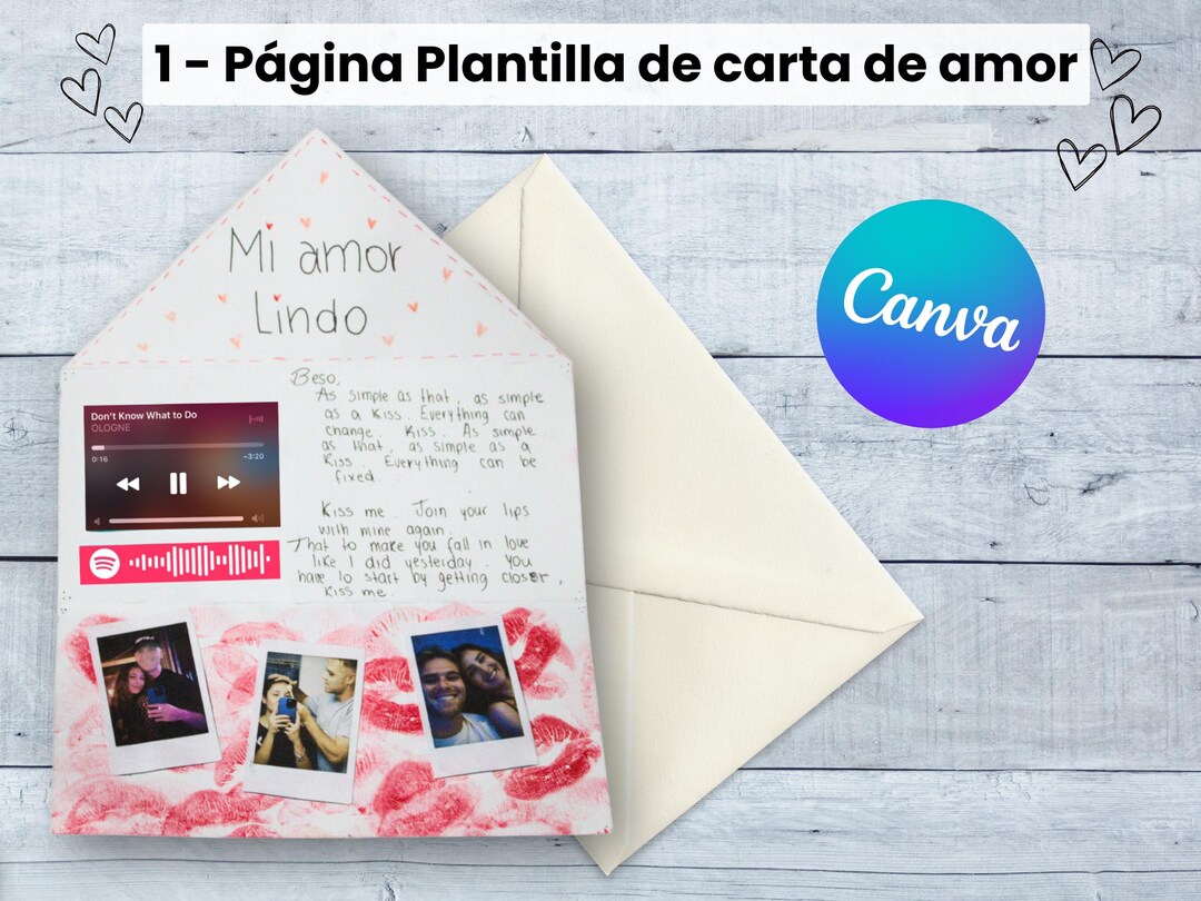 Cartas De Amor Personalizadas En Canva - Etsy