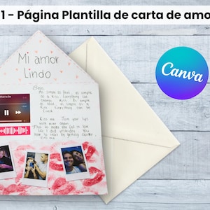 Cartas de amor personalizadas en Canva