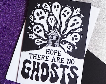 Funny Haunted New House Card, Moving house card, New Home card, Ghost House Card, Housewarming card A6