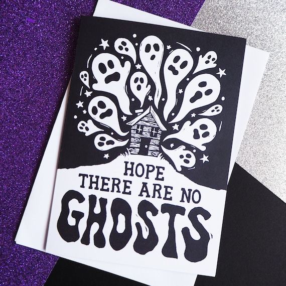 Funny Haunted Housewarming Card: Ghost New Home Card (A6)