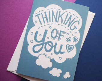 Thinking of you Card, Sympathy Card, Illness Card, In Our thoughts, Friendship Card, Bereavement Card, Grief Card A6