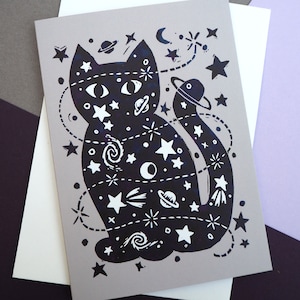 Félicette the Space Cat Greeting Card, Just Because Card A6