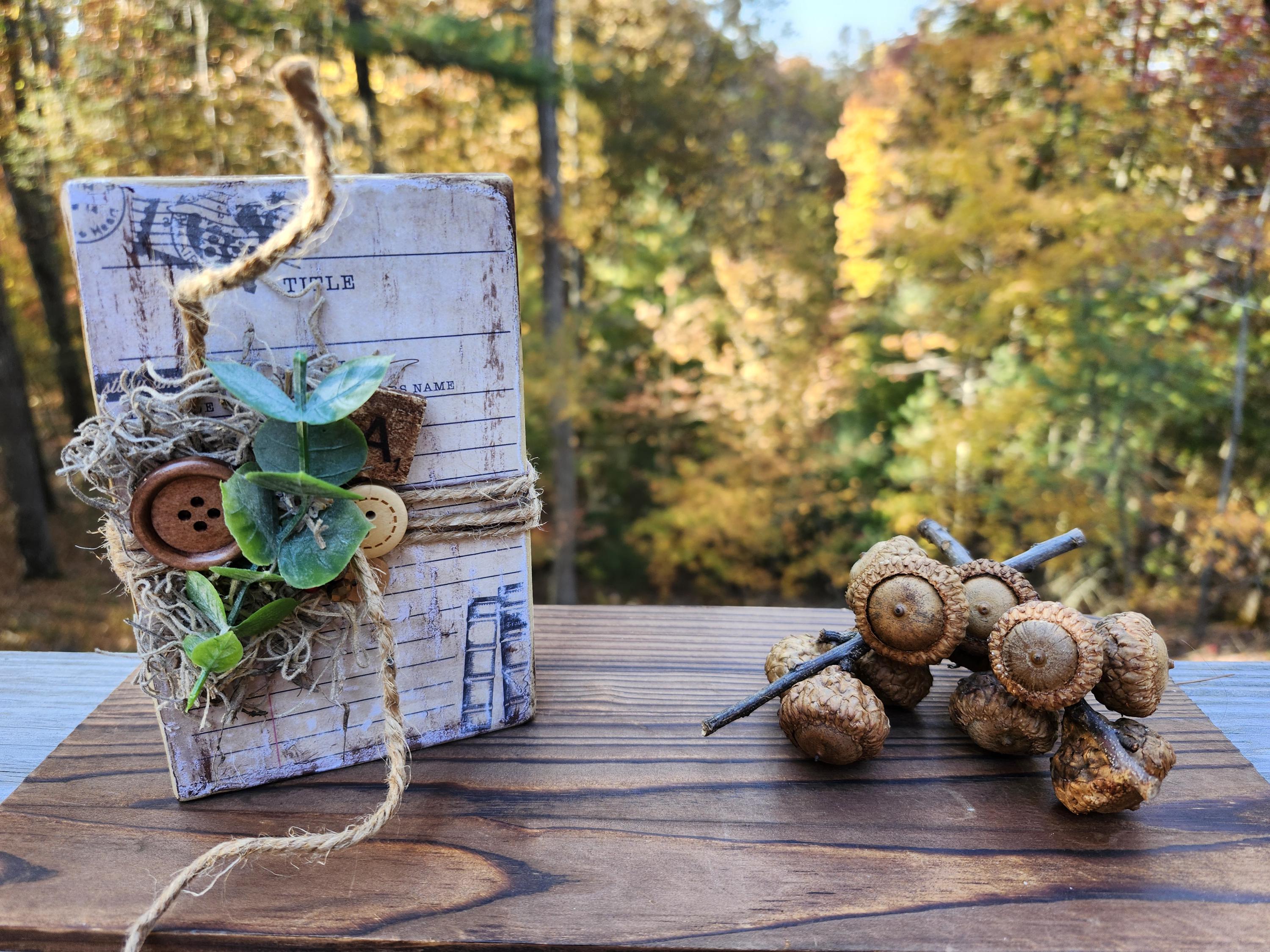 Wood Block With Vintage Look; Stand-alone Item or Add a Second to