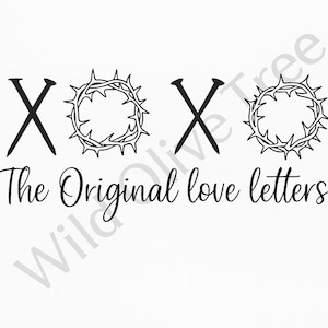 XOXO Las cartas de amor originales / Diseño de uñas cristianas y corona de espinas
