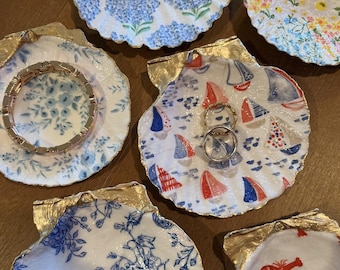 Large Scallop Shell Jewelry Dish